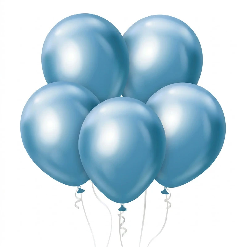 Ballonger Beauty&Charm platin ljusblå 45cm / 5 st CB-8JNI by Godan color Svart