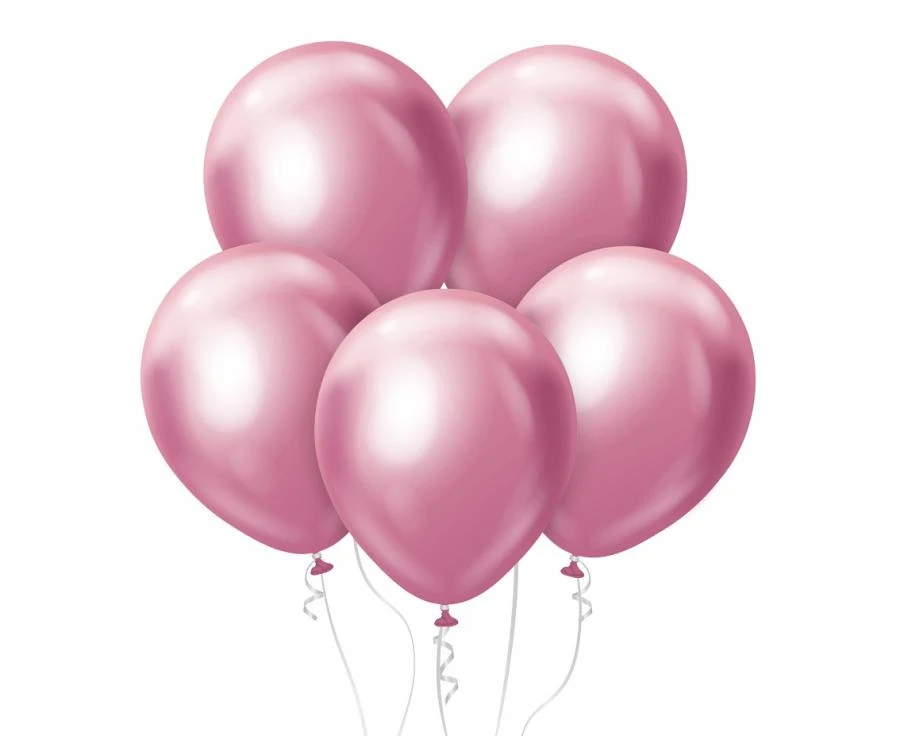 Ballonger Beauty&Charm platin ljusrosa 45 cm – 5 st CB-8JRO by Godan color Svart