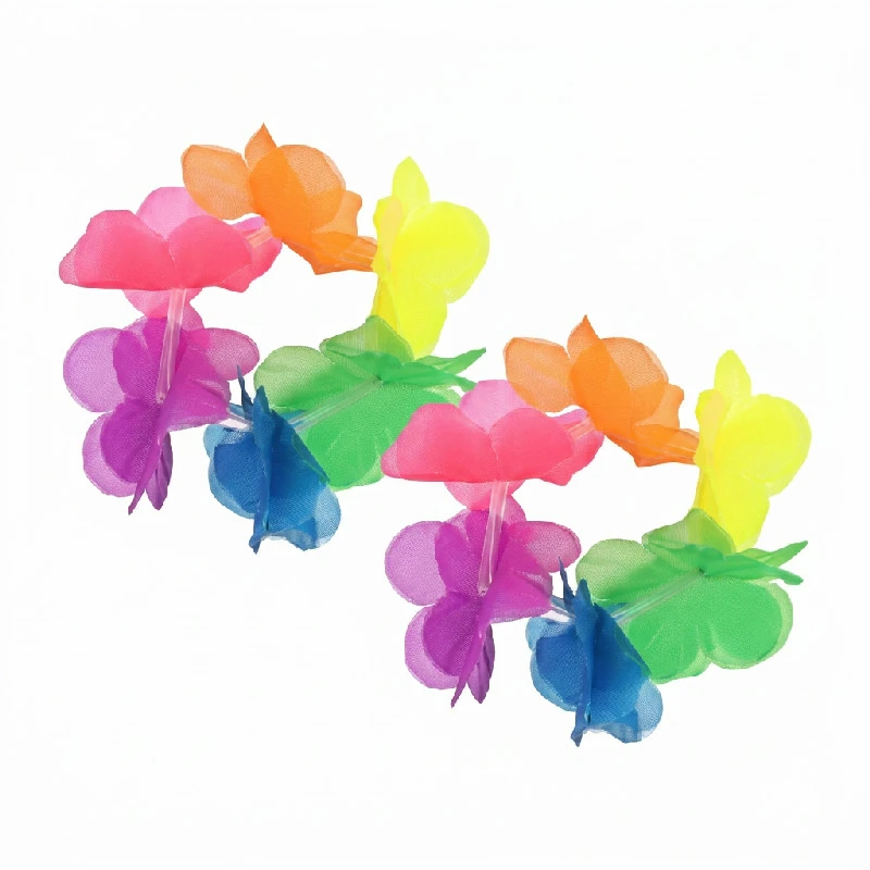 Färgglada hawaiiarmband 2-pack DJ-BHKO by Godan color Svart