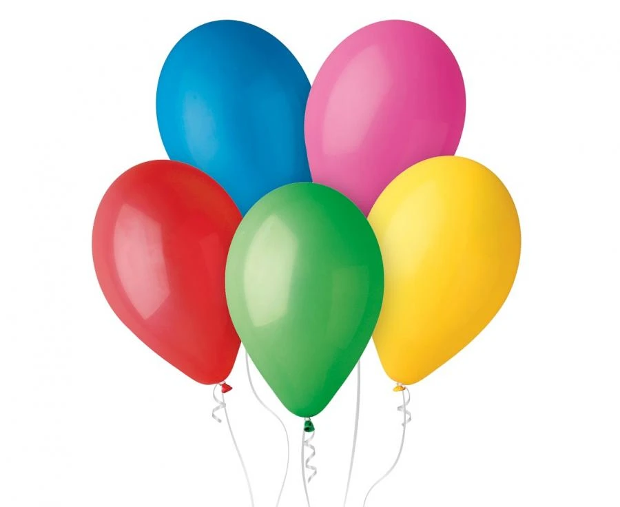 Ballong - pastell - flerfärgad 100 st. 30 cm G110/80 by Godan color Svart