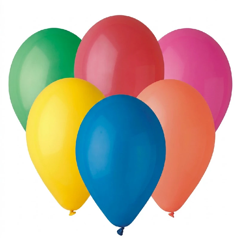Ballong pastell flerfärgad - 100 st. 25 cm G90/80 by Godan color Svart