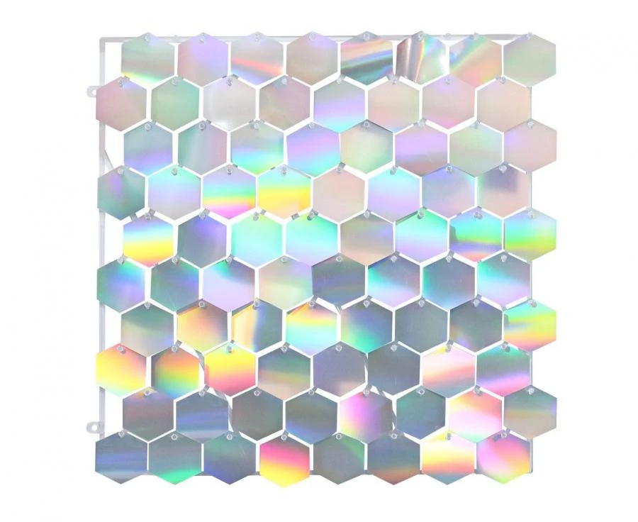 Dekorativ iriserande platta genomskinlig 30x30 cm / 80 sexkanter GA-POPP by Godan color Svart