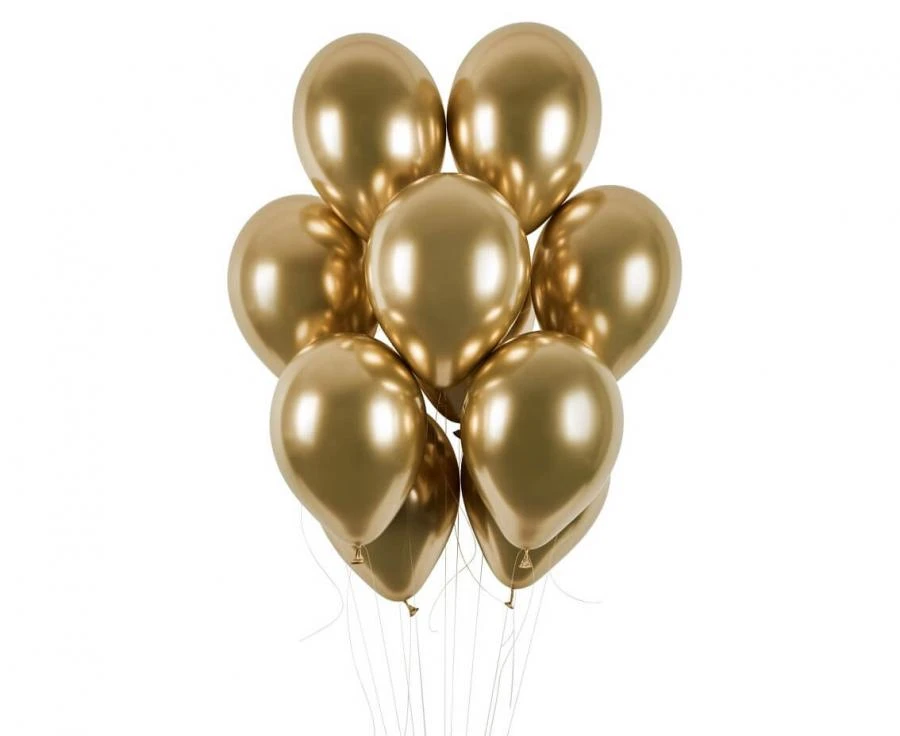 Glänsande ballonger GB120 33cm guld 50 st. GB120/88 by Godan color Svart