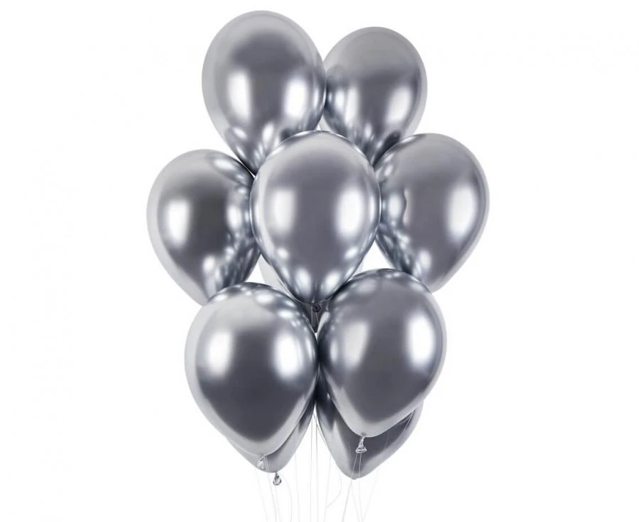 Glänsande ballonger GB120 33cm silver 50 st. GB120/89 by Godan color Svart