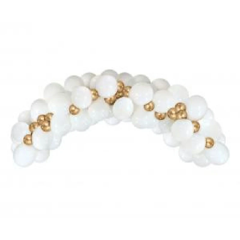 Ballongirlang B&C vit och guld 70 st GB-BZ70 by Godan color Svart