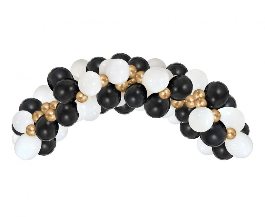 Ballongirlang B&C vit guld och svart 70 st GB-ZC70 by Godan color Svart