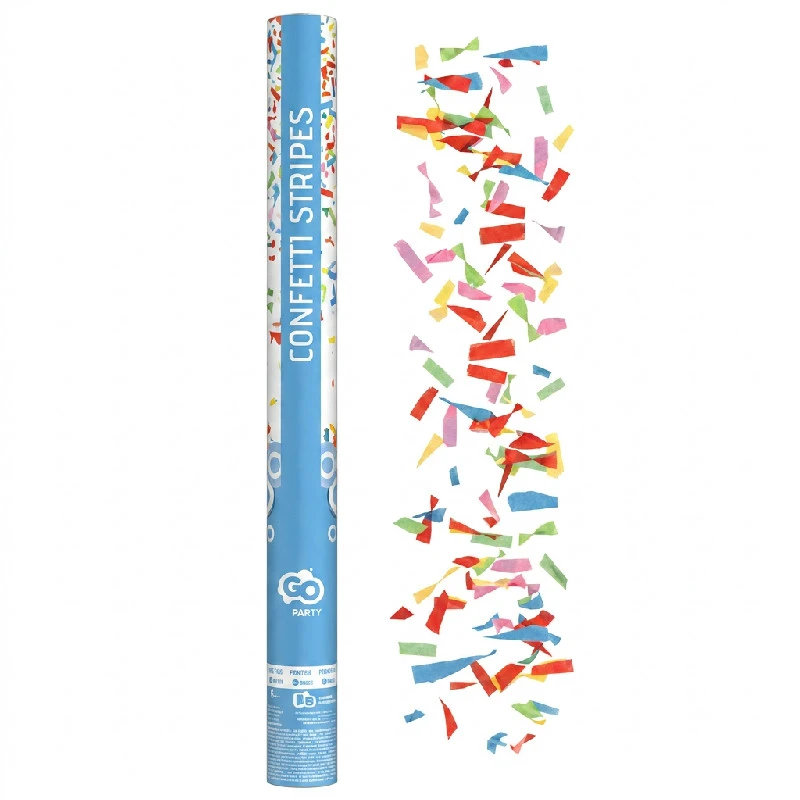 Konfettikanon Mix papper assorterad / 60 cm JC-KPMX60 by Godan color Svart