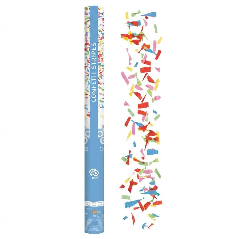 Konfettikanon Mix papper assorterad 80 cm JC-KPMX80 by Godan color Svart