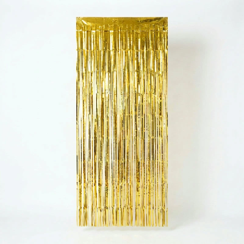 Fransdraperi guld 90x240 cm PF-KDZL by Godan color Svart