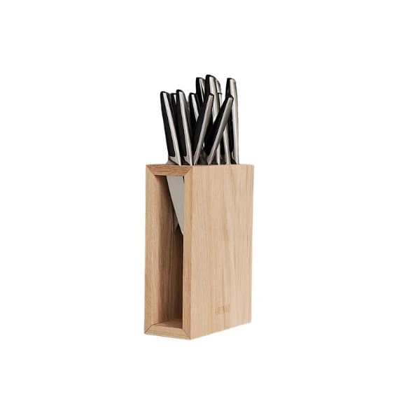 Lignus knivblock – 11 knivar – RISVIG Premium Ek 510008 by RISVIG color Svart