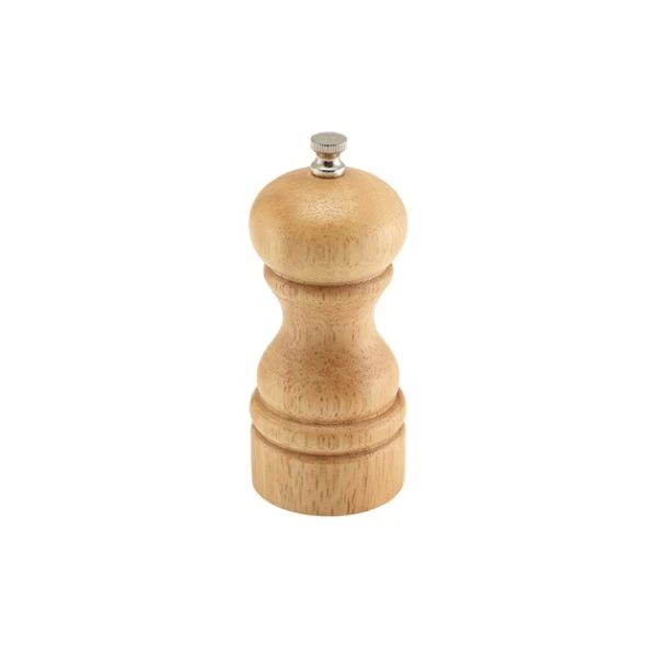 Salt- eller pepparkvarn i ljust trä 13 cm SPWD13L by Genware color Svart