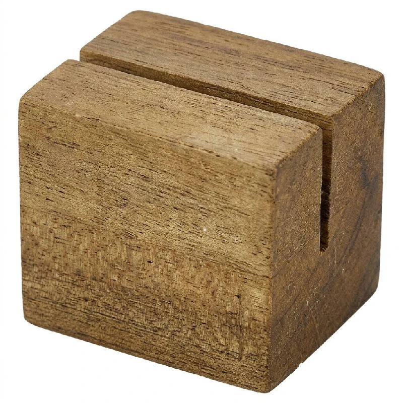 Skylthållare i akaciaträ 3 x 2,5 x 2,5 cm WSH3 by Genware color Svart