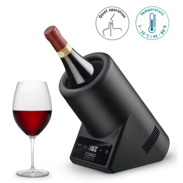 Caso WineCase One Rund Svart Vinkylare Ø9cm CS615 by CASO color Svart
