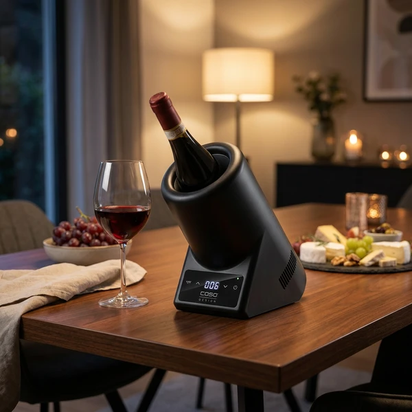 Caso WineCase One Rund Svart Vinkylare Ø9cm CS615 by CASO color Svart