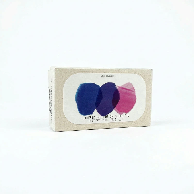 Fylld bläckfisk i olivolja 110 g 352192 by José Gourmet color Svart