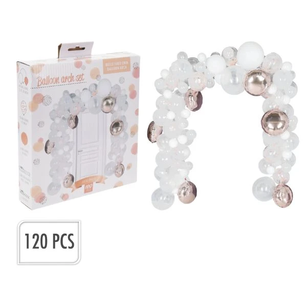 Ballongbåge 122 delar roséguld 491021490 by Koop color Koppar