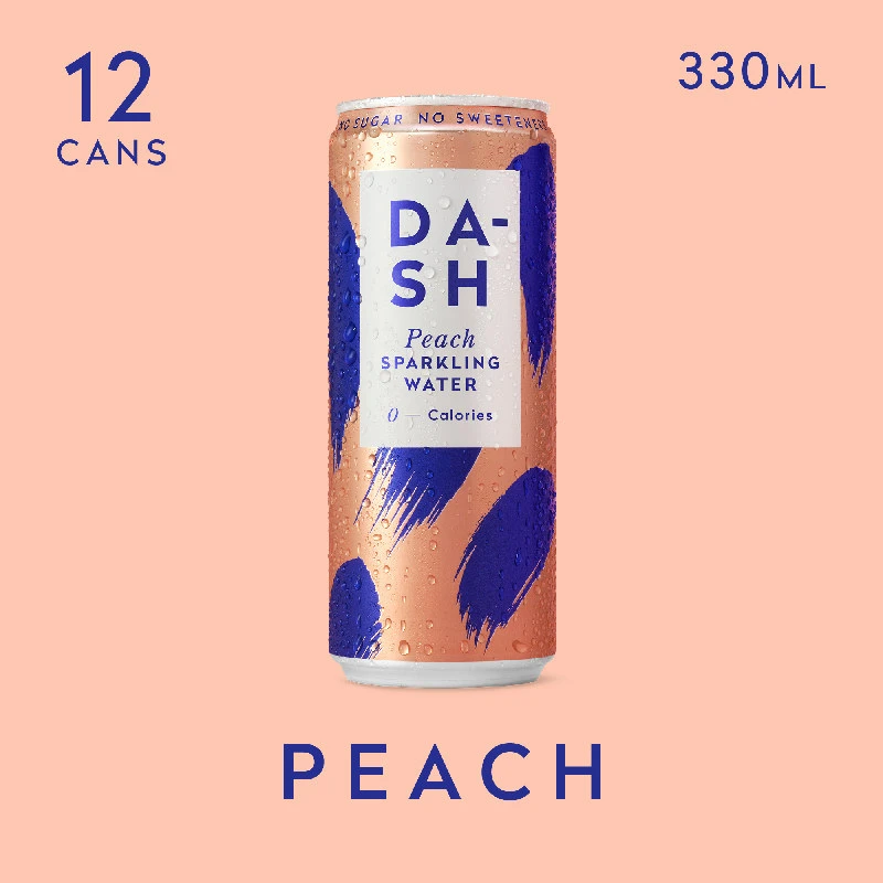 Dash Vatten Persikor 330 ml. GBDAS0105 by Dash Water color Svart