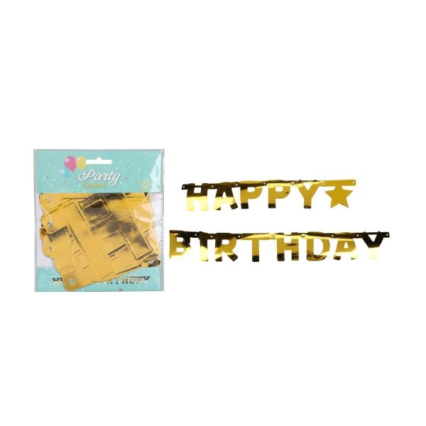 Girlang med texten "Happy Birthday" 491009350 by Koop color Svart