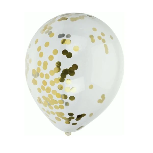 Ballonger med konfetti 8-pack guld 491020220 by Koop color Goud