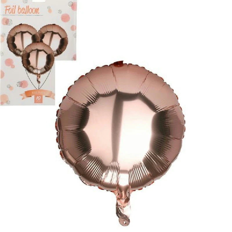 Folieballonger runda koppar 46 cm 10-pack 491020360 by Koop color Koppar