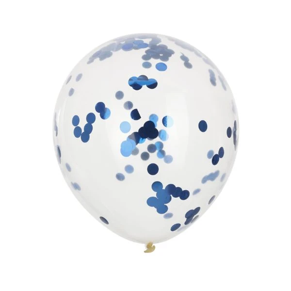 Ballonger med konfetti blå 8 st 491020620 by Koop color Blauw