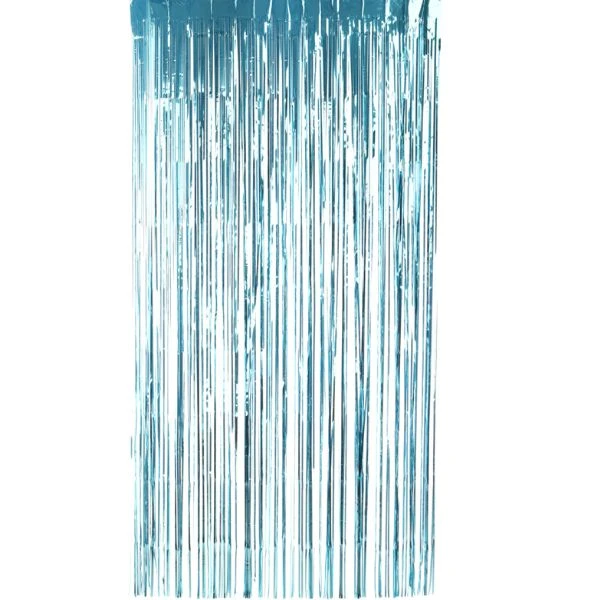 Glittergardin 200x100 cm blå 491021240 by Koop color Blauw