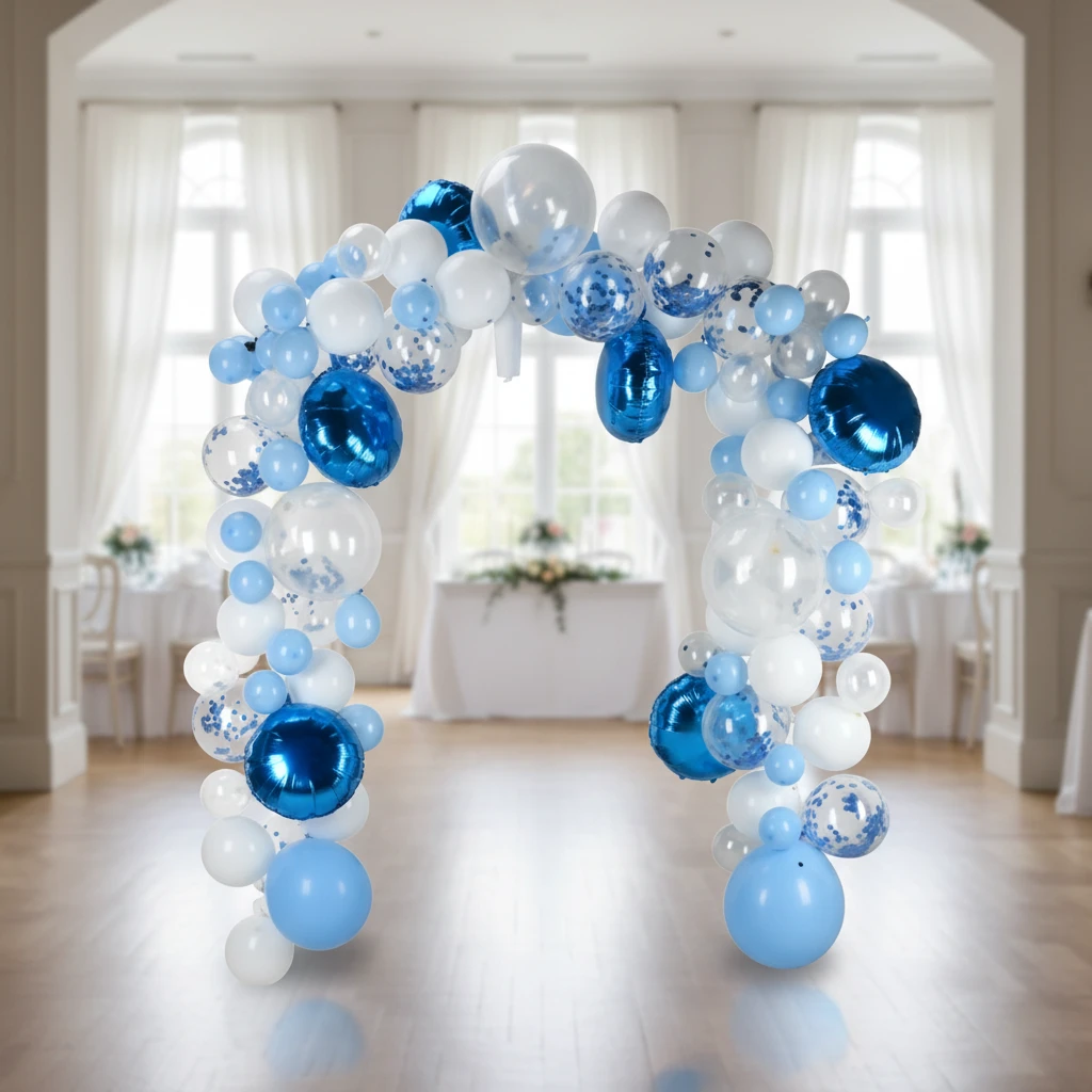 Ballongbåge 122 delar blå 491021500 by Koop color Blauw