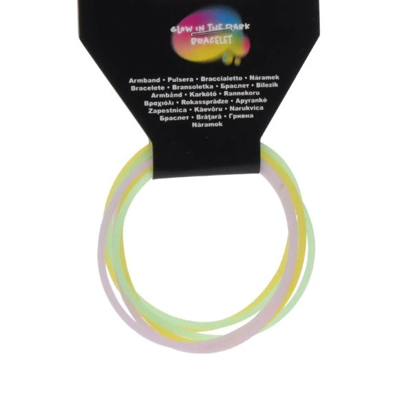 Armband som lyser i mörkret 6 st 491021600 by Koop color Svart