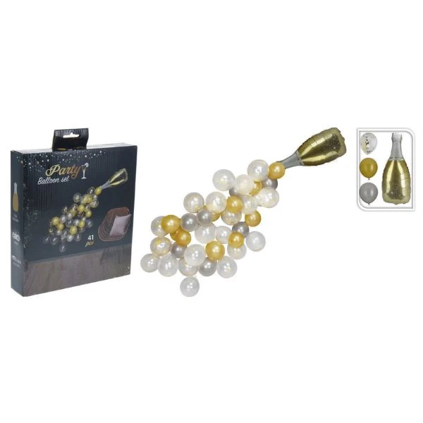 Ballongset champagnebubblor i guld 491021880 by Koop color Goud