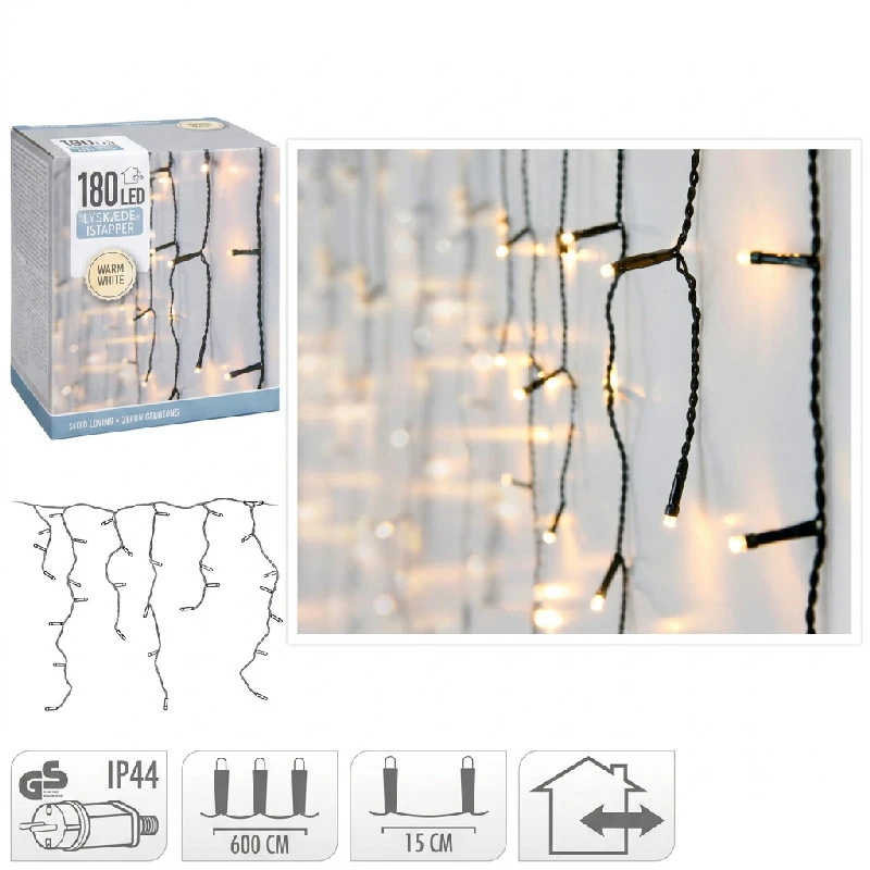 Koop Ljusslinga Istappar 180 LED 6 Meter 4300230 by Koop color Vit