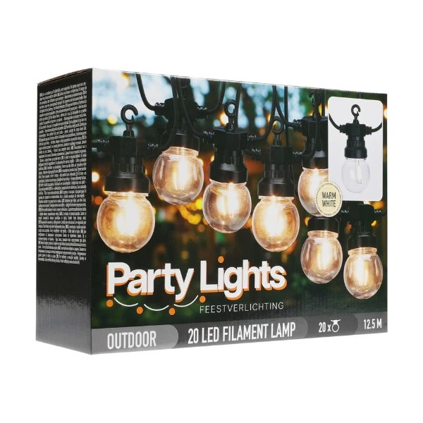 LED-ljusslinga med 20 lampor LE21001601 by Koop color Svart