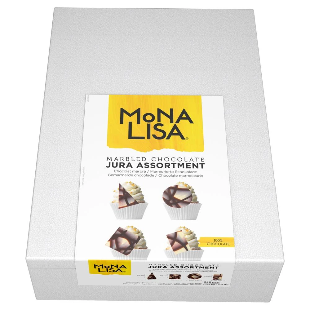 Jura Marbled Dekorchoklad 340 st (962 g) 280879 by Mona Lisa color Svart