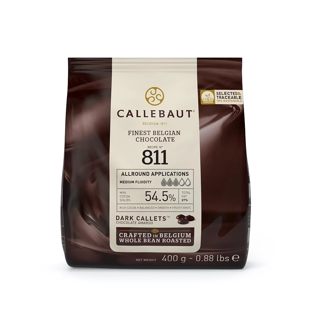 Mörk chokladöverdrag 54,5% PS (400 G) 307721 by Barry Callebaut color Svart