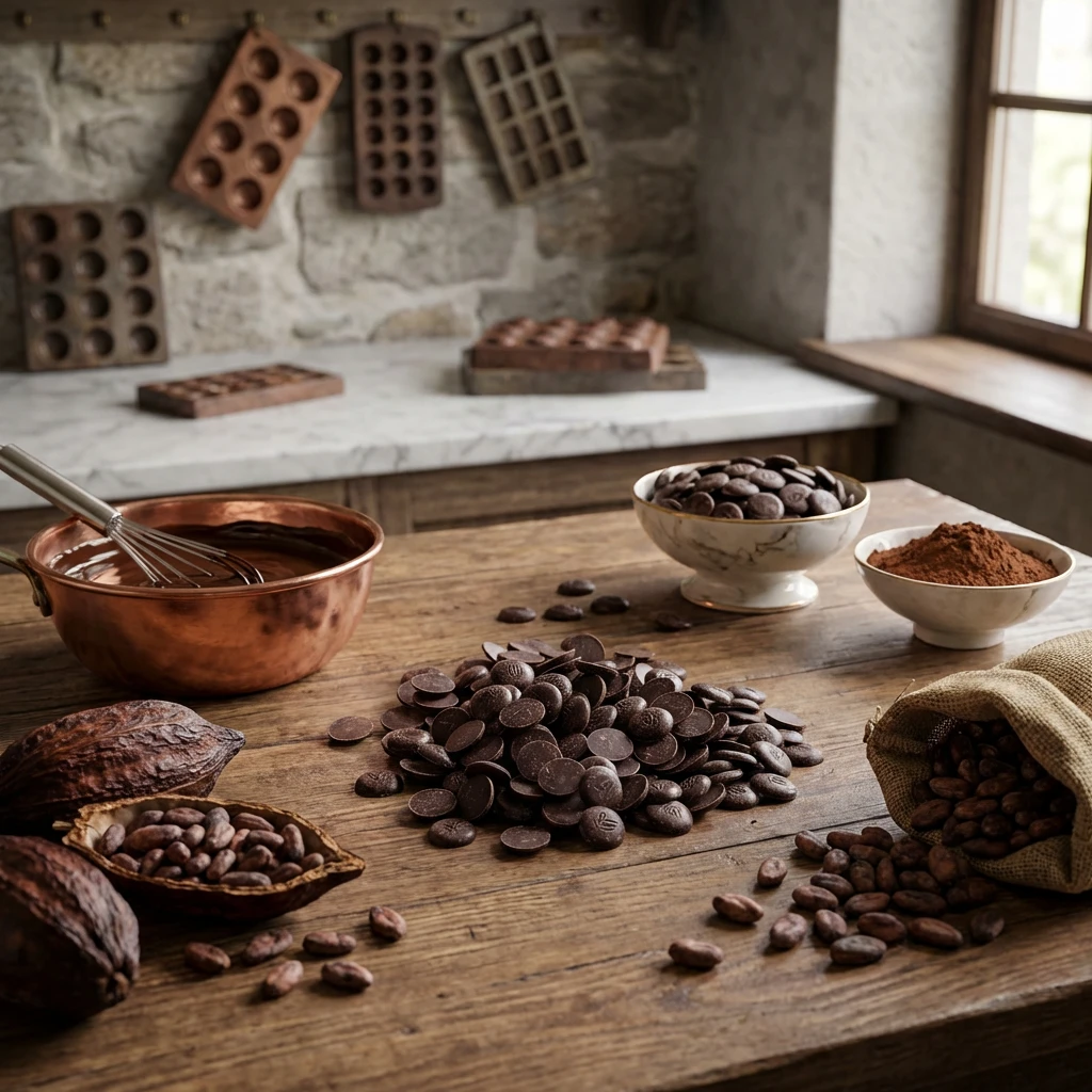 Mörk choklad Sao Palme 60% PS (2 KG) 353227 by Felchlin color Svart