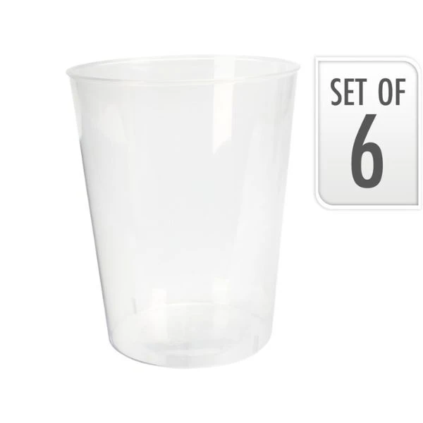 Plastglas 500 ml i PP - Set om 6 st. 178000630 by Koop color Helder