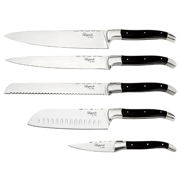 Laguiole By Hâws kockknivset - 5 delar - Svart ebenholts 30-LG004Black by Laguiole By Hâws color Svart