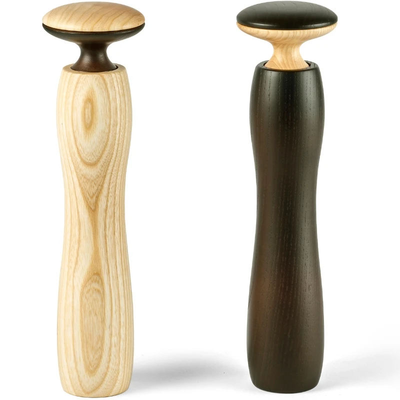 HERCULES salt- och pepparkvarn i ljus ask – 28,5 cm, Ø 7,5 cm LESPNL by Legnoart color Svart