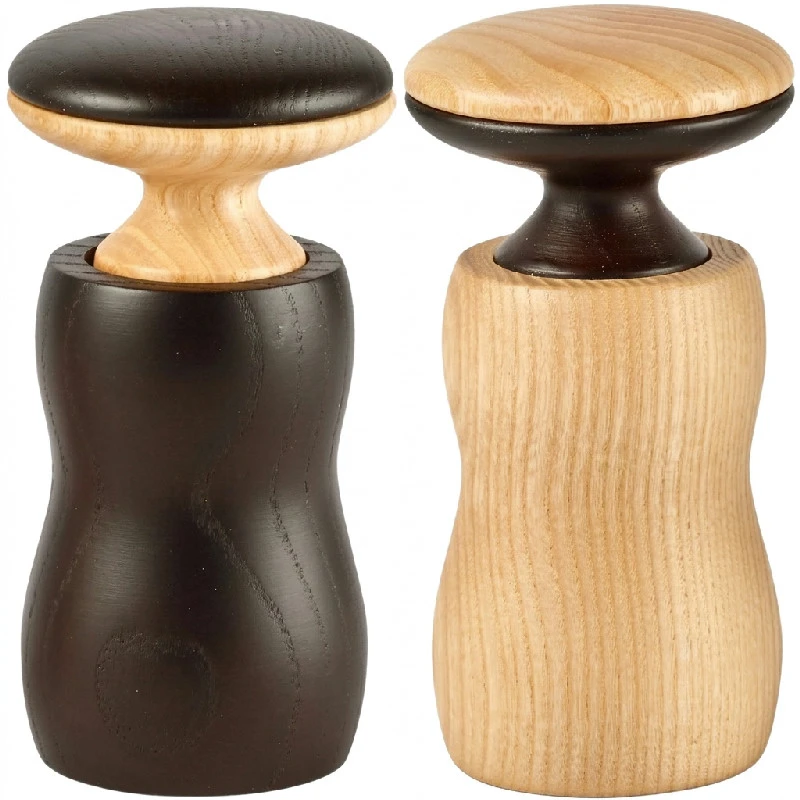 HERCULES salt- och pepparkvarnset, 2 st. Ask 11,5 cm LESPCO by Legnoart color Svart