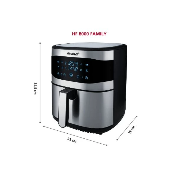 Steba Varmluftsfritös Family 8 L timer 80-200°C STHF8000FAMILY by Steba color Svart