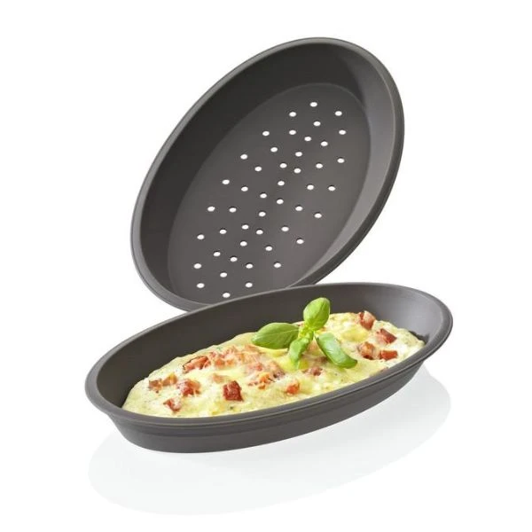 Lurch Flexiform Pizzaformar Oval 2 st. LU85056 by LURch color Svart