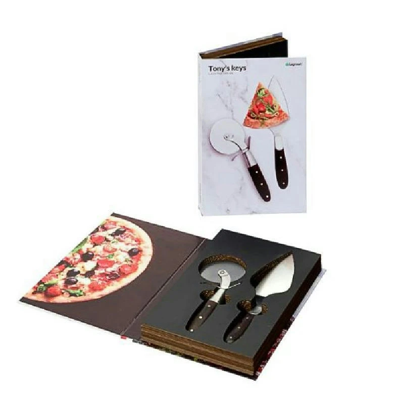 Legnoart TONY'S KEYS, serveringsset för pizza LEPS1 by Legnoart color Svart