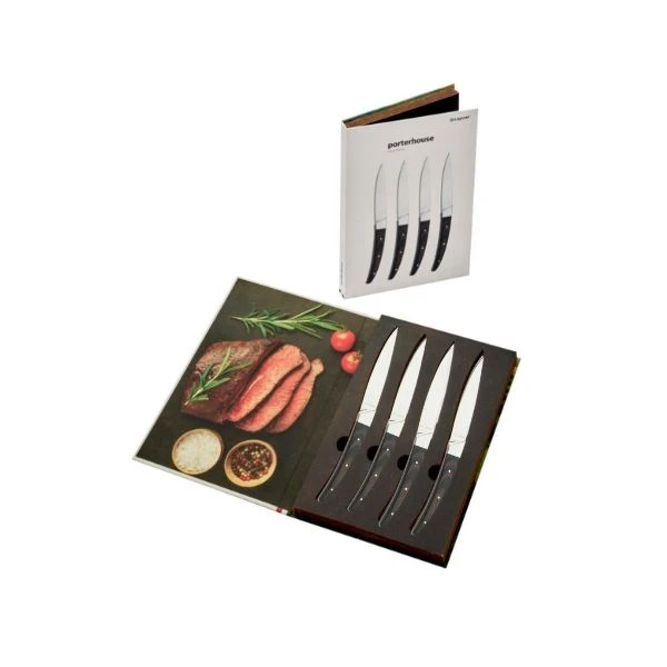 Legnoart PORTERHOUSE Steakknivar set (4), mörkt skaft LESK7A by Legnoart color Svart