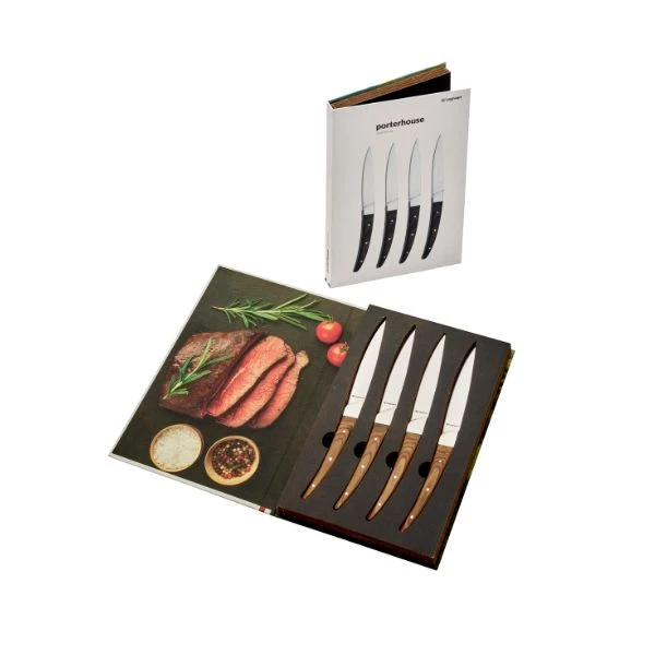 Legnoart PORTERHOUSE Stekknivset (4), ljust handtag LESK7B by Legnoart color Svart