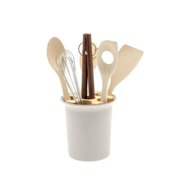 Legnoart STORE Redskapshållare i träfiber med insats och 6 redskap LETH2 by Legnoart color Svart