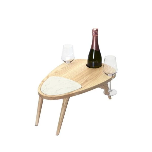 Legnoart SCENARIO Picknickbord i ask med marmorinsats LEAPEL by Legnoart color Svart