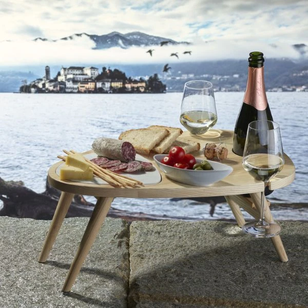 Legnoart SCENARIO picknickbord i ask med marmorinsats LEAPEL by Legnoart color Svart
