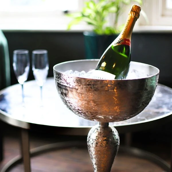 Lyxig Champagnekylare med Stativ i Rostfritt Stål 40851 by Drink color Svart
