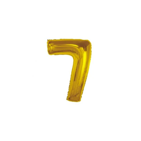 Folieballong Smart siffra 7 guld 92 cm CH-S9Z7 by Godan color Svart
