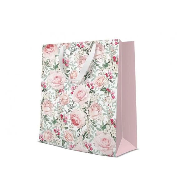Presentpåse PAW Gorgeous Roses 20 x 25 x 10 cm AGB1014105 by Godan color Svart
