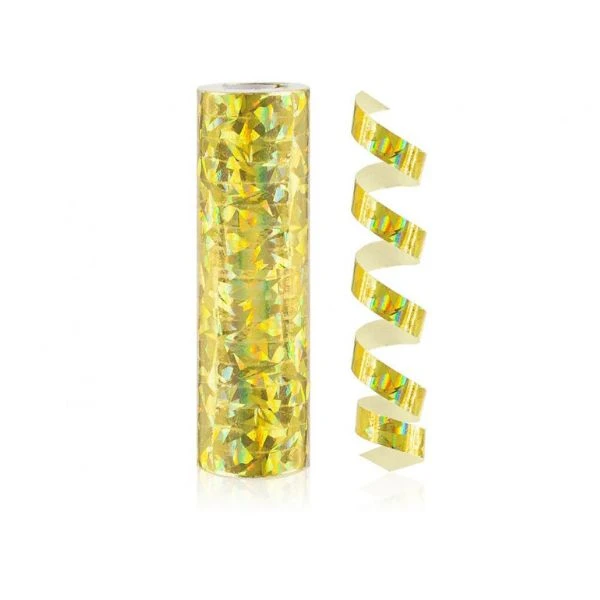 Holografisk streamer guld 4 m 1 st. PZ-SHZL by Godan color Svart